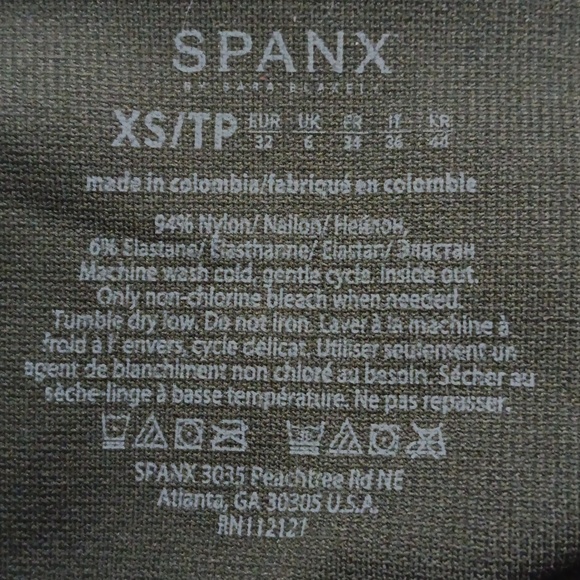 Brand New SPANX GREEN CAMO "LOOK AT ME NOW" LEGGINGS -XS - Picture 6 of 6